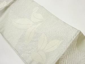 葉・曲線模様織出し名古屋帯